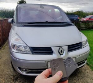 Renault Espace spare key done, lost key disabled.