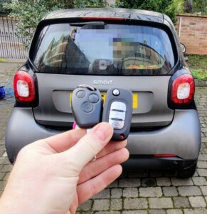 Smart Fortwo 453 ( Renault Twingo ) spare key done, lost key disabled.